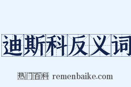 迪斯科反义词是什么意思的图片